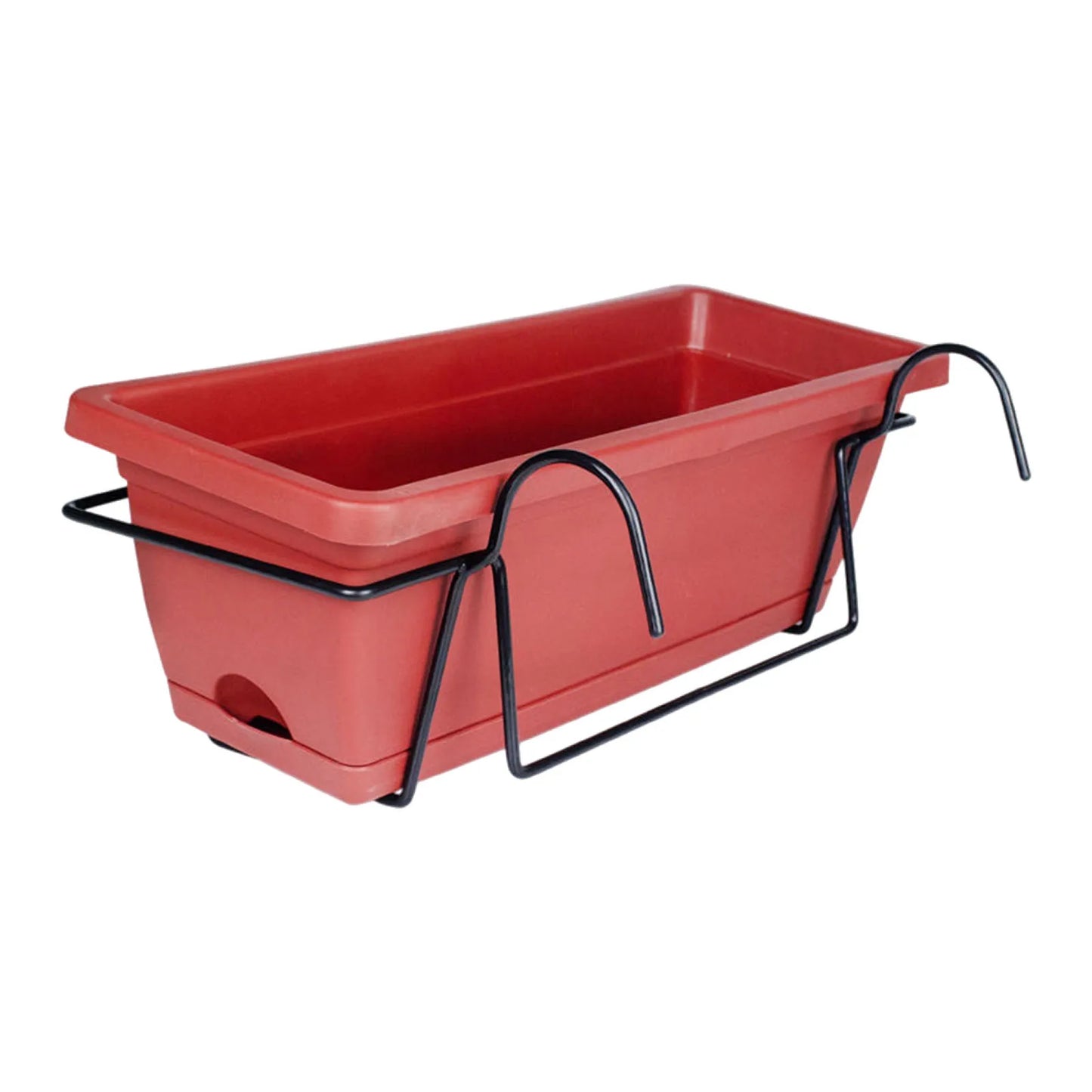 Carvallo planter box | For balcony railing | With drainage tray & suspension | Robust & weatherproof