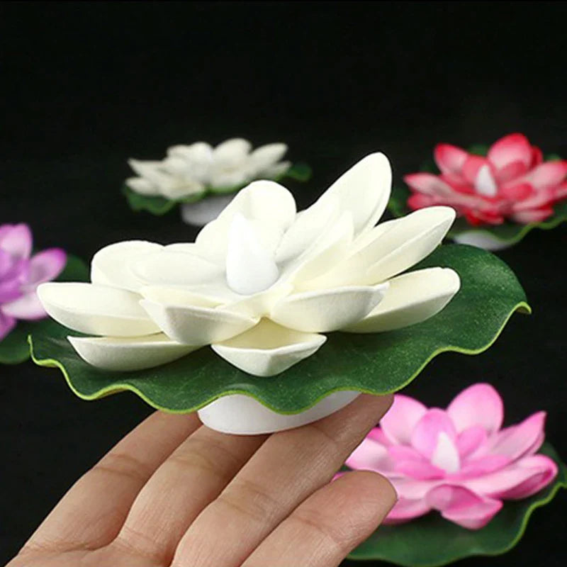 Carvallo Lotuslampa LUMILYA | LED Vattensensor | Varmvitt ljus | För damm, trädgård & fester