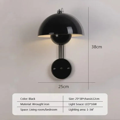 NordicGlow - Minimalistisk Flerfärgad LED Vägglampa för Sovrum och Vardagsrum