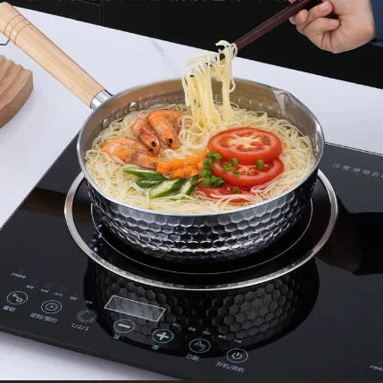 Royallure 430 Rostfritt Stål Japansk Snögryta med Trähandtag för Matlagning