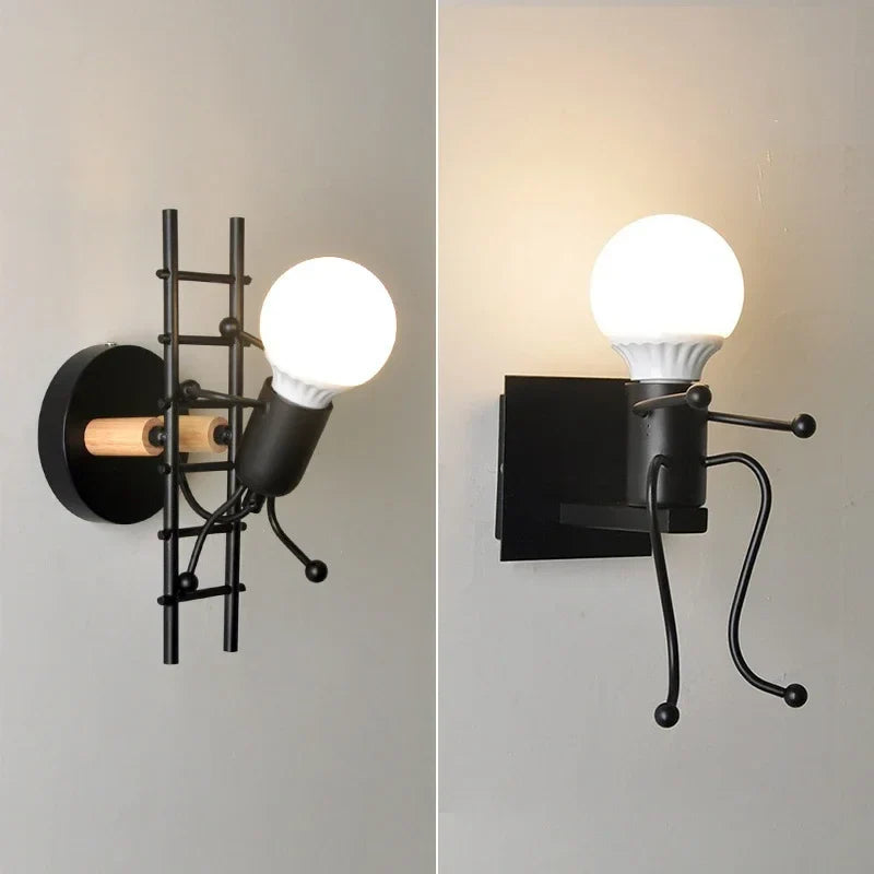 RobotLjus - Modern Vägglampa för Barnrum