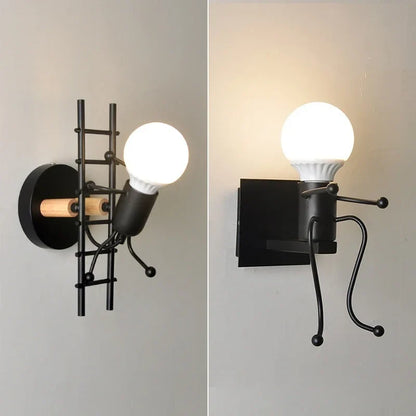 RobotLjus - Modern Vägglampa för Barnrum