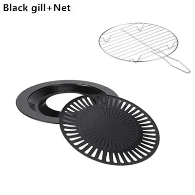 Carvallo Grill Rökfri Grillpanna | Non-stick & Rostfritt stål | För Gas-, El- & Keramikspisar | Ø 30 cm