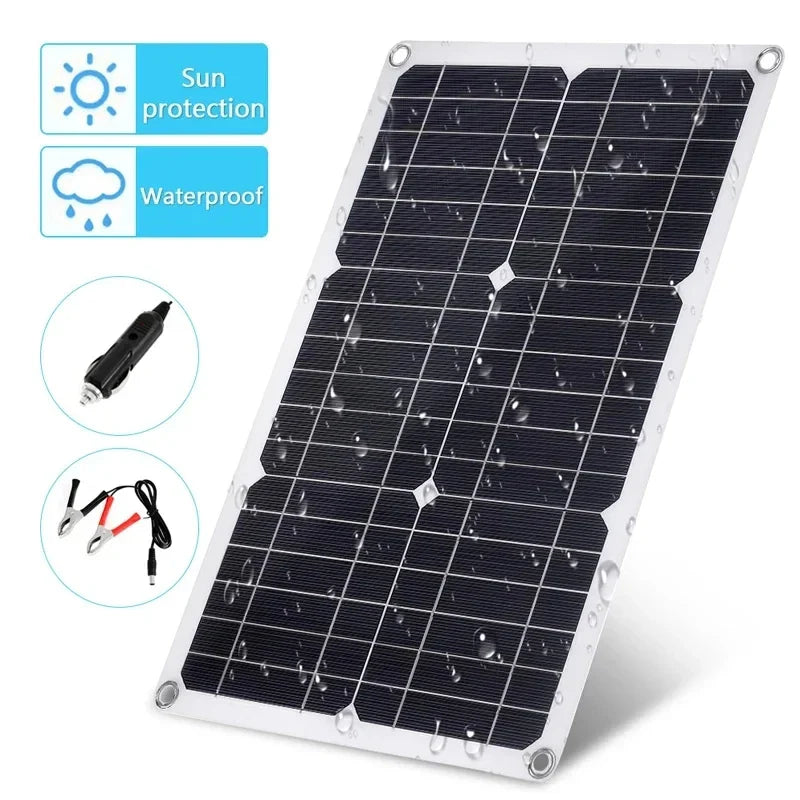Carvallo Solpanel 1200W | Flexibel 12V Laddpanel | 2x USB & 100A Laddregulator | Utomhus Camping