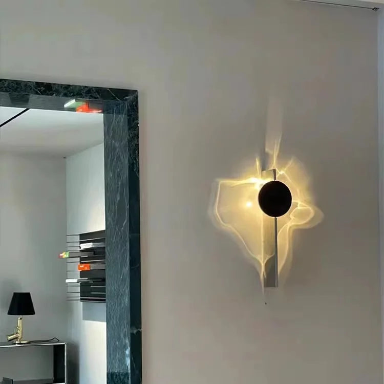RippleGlow - Lyxig Roterande Vägglampa för Sovrum och Vardagsrum