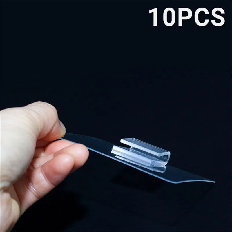 Carvallo Självklistrande Väggkrokar 10-pack | Transparent & Spårlös | Utan Borrning | 6×6cm