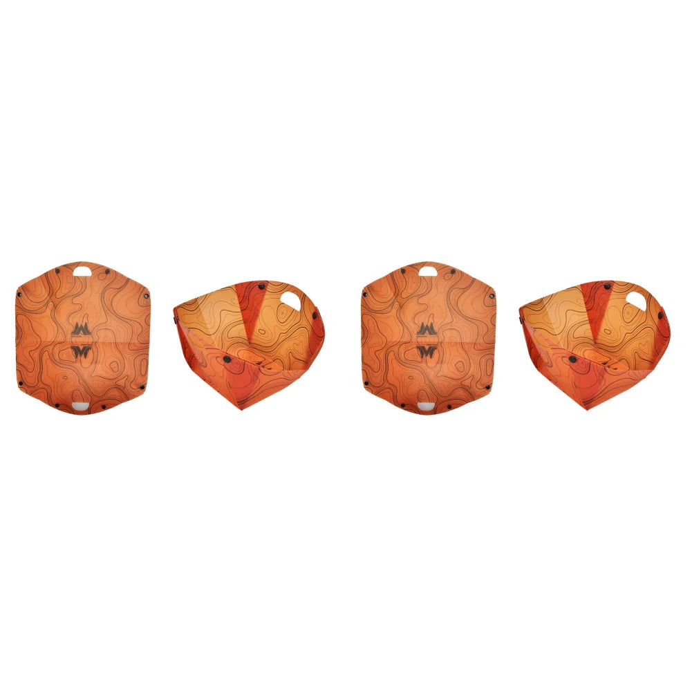 Carvallo Fällbart Utomhus-Service | Ultralätt & Återanvändbar | Livsmedelsäker & Platsbesparande | För Camping, Vandringsleder & Picknick