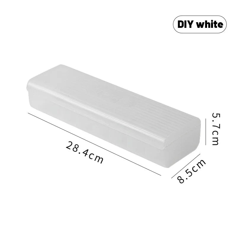 Carvallo Transparent Förvaringslåda för Datakablar | Firkantig Kabelbox i Plast | Skrivbordsorganisatör för Hörlurar, Laddare & Kontorsmaterial
