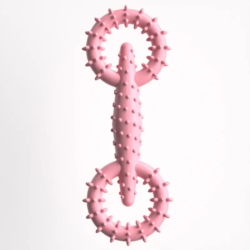 Carvallo Hundtuggleksak | Dubbelt-ring design | Tandvård & Bittålig | 16x5,8 cm | TPR