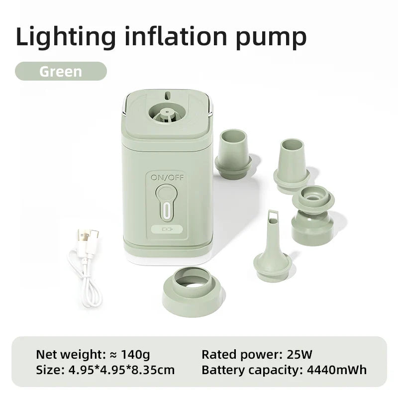 Carvallo Luftpump AeroBlow Mini | Elektrisk &amp; USB-laddningsbar | Bärbar &amp; Trådlös | För luftmadrasser &amp; vakuumpåsar