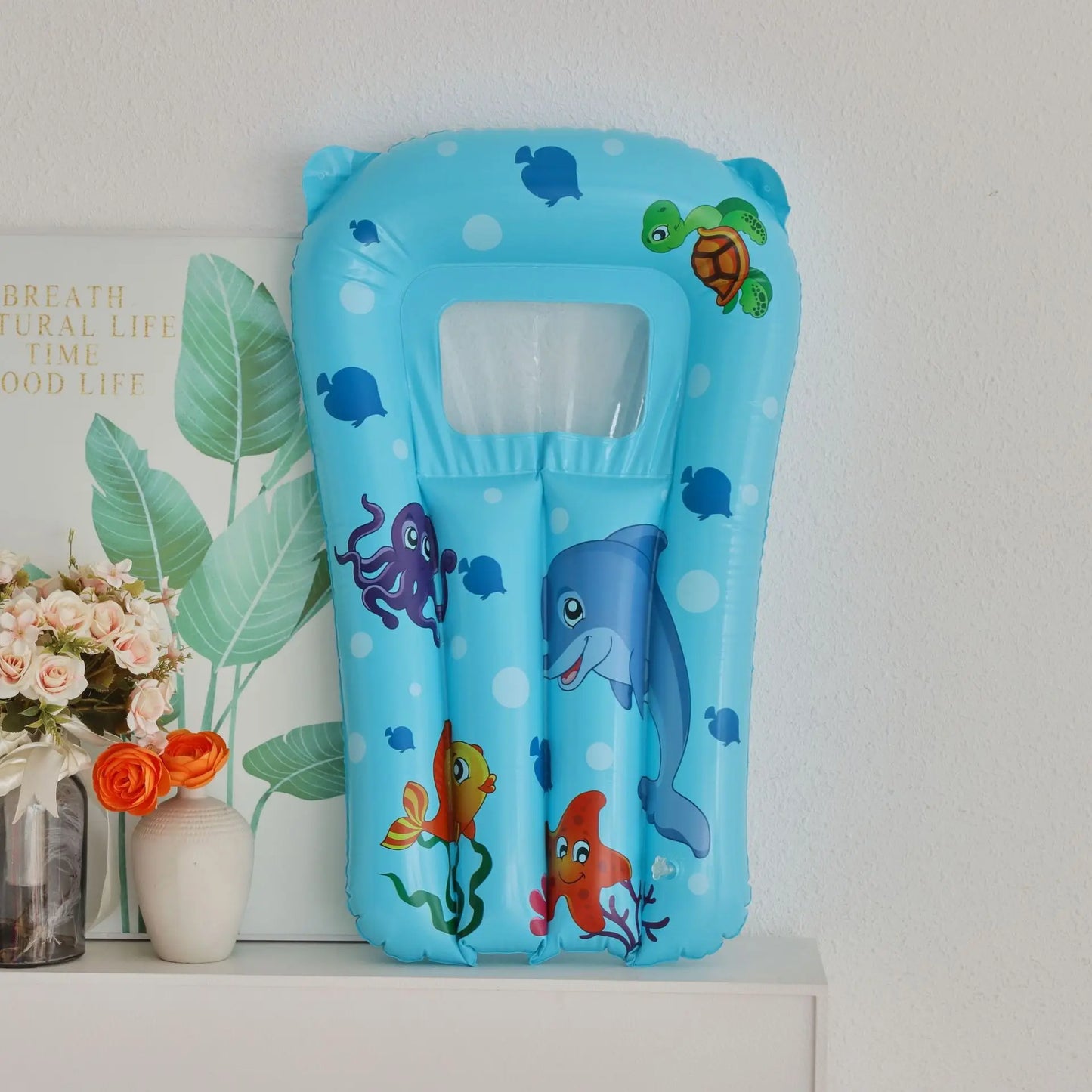 Carvallo Barn Simmatta | Uppblåsbar & Miljövänlig | För Pool & Badkar | 28x17 tum