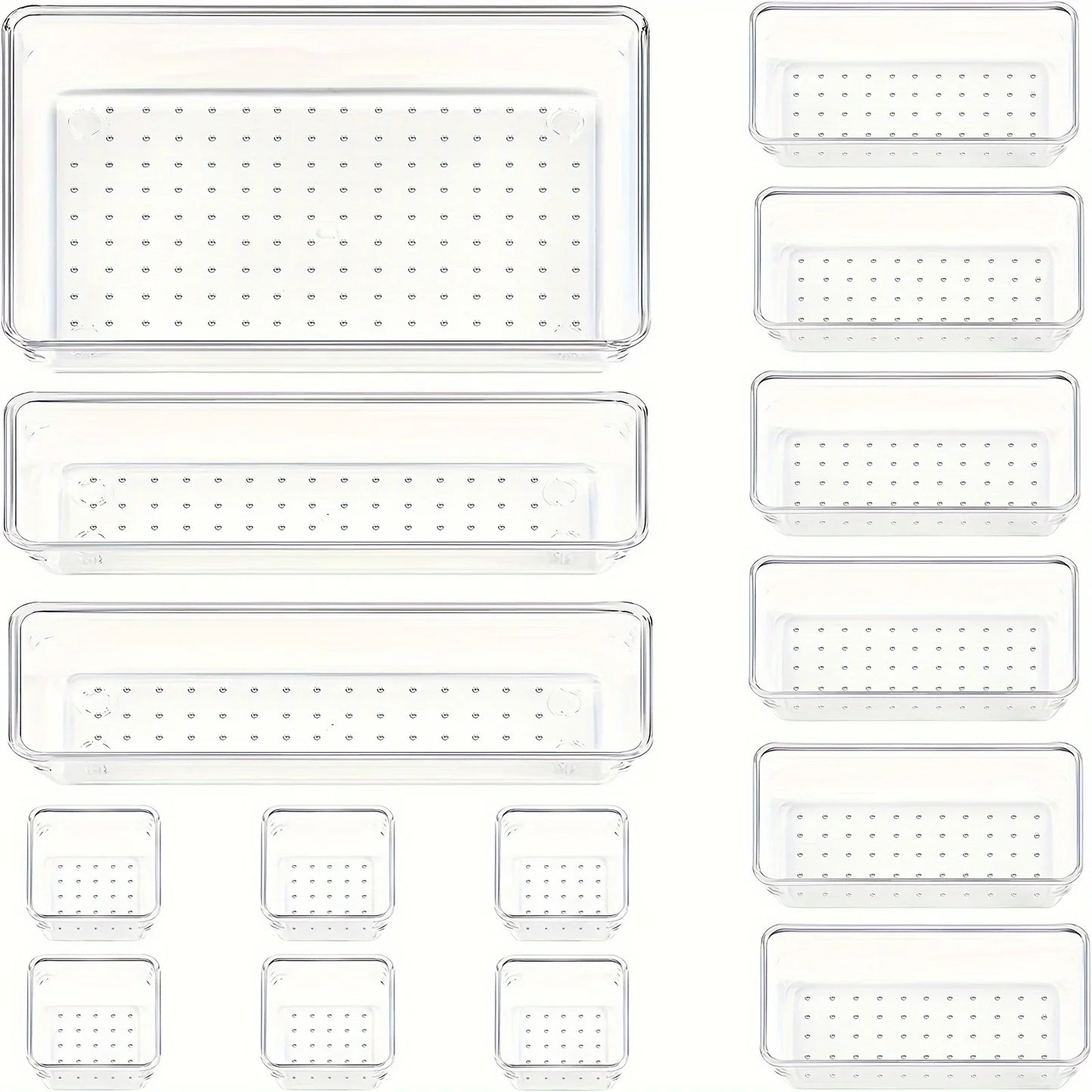 Carvallo Organizer Set | 18-delar | Transparent & Mångsidig | OrdixClear® Förvaringssystem