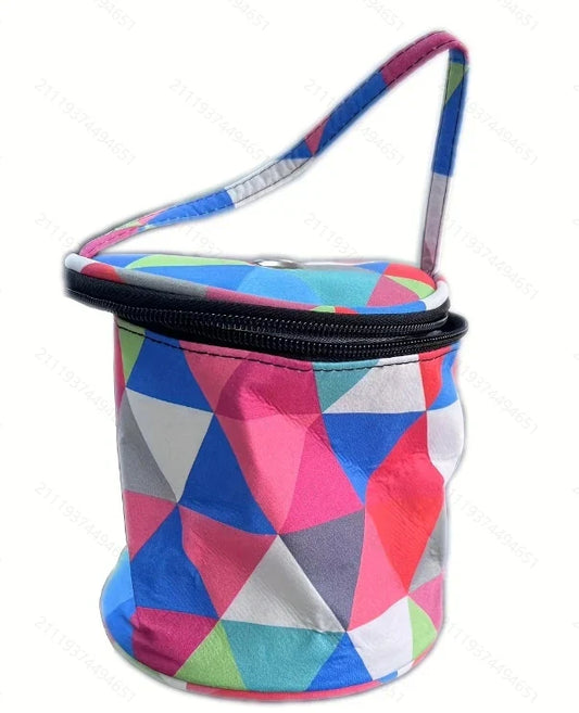 Carvallo Garn-väska | Cylindrisk ullpåse i polyester | Kompakt & Bärbar | För virknings- & sticktillbehör