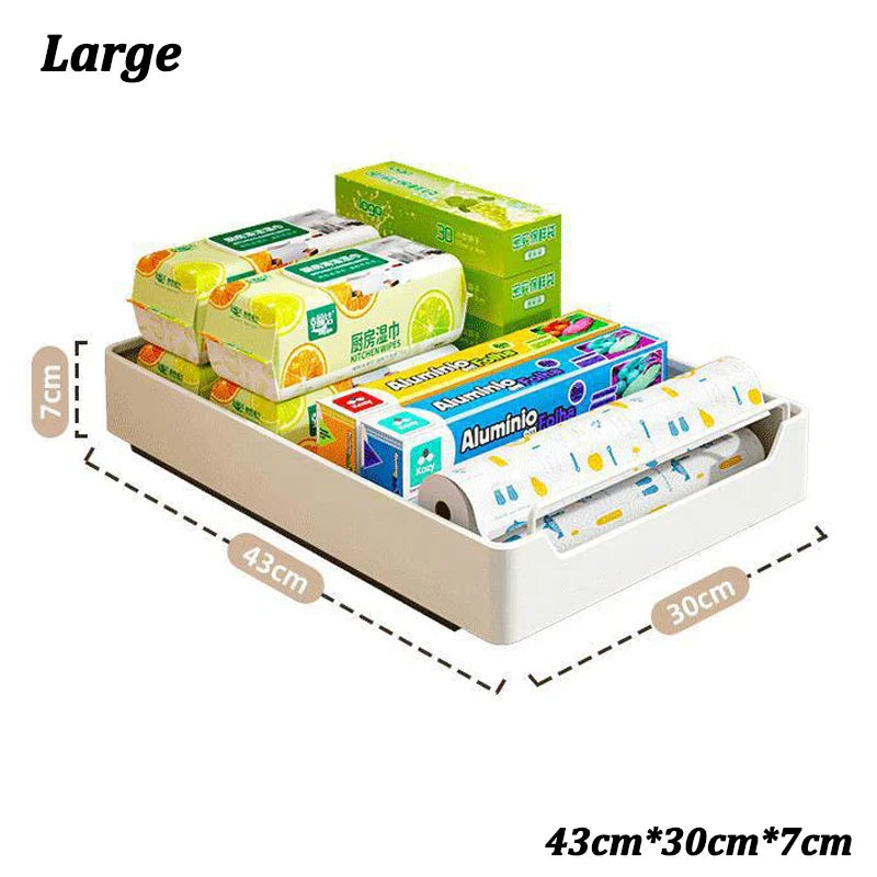 Carvallo SlideMaxx | Utdragbar organiser utan borrning | Stabil hylla för kryddor och förråd | Kolstål Beige