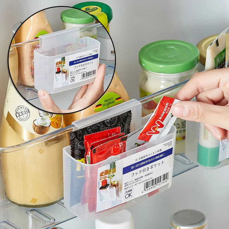 Carvallo Väggmonterad Förvaringslåda | Transparent & platsbesparande | För Kylskåp, Bad & Kök | 11 × 4 × 6,5 cm