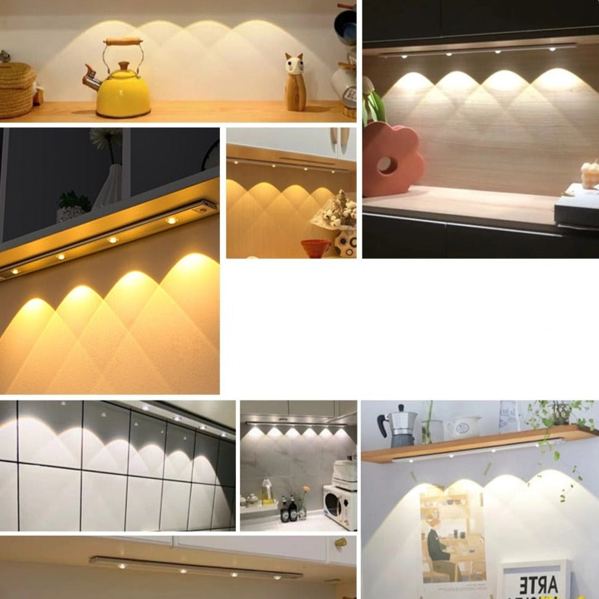 Royelux Rörelsesensor LED Skåplampa – Ultra-tunn, USB-laddningsbar och dimbar