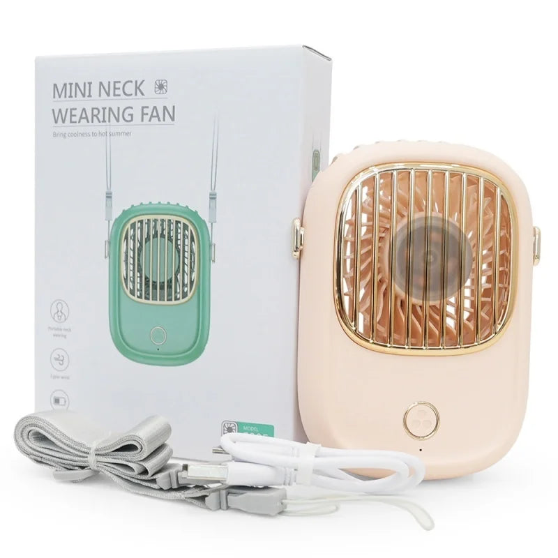 Carvallo Bärbar Nackfläkt | Uppladdningsbar & Multifunktionell | För Utomhus, Resor & Hemma