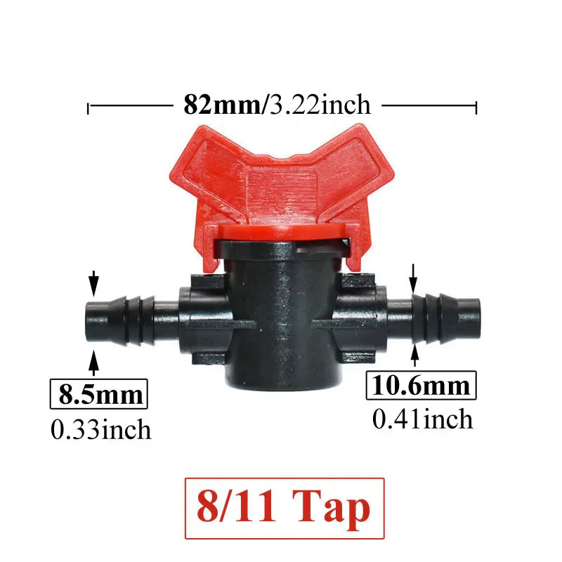 Carvallo FlowTura ConnectPro | Mini-kula ventil med slanganslutning och gänga | För trädgård, PE-slang och droppbevattning