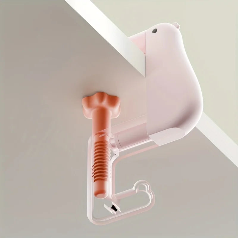 Carvallo QuackHook | Anka-design krokar för bordskant | Ingen borrning | Platsbesparande upphängning för väska och ryggsäck