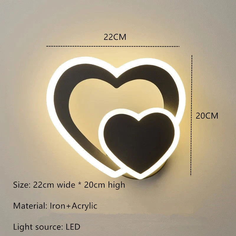 HeartWall Vägglampa - Kreativ LED Stämningsbelysning