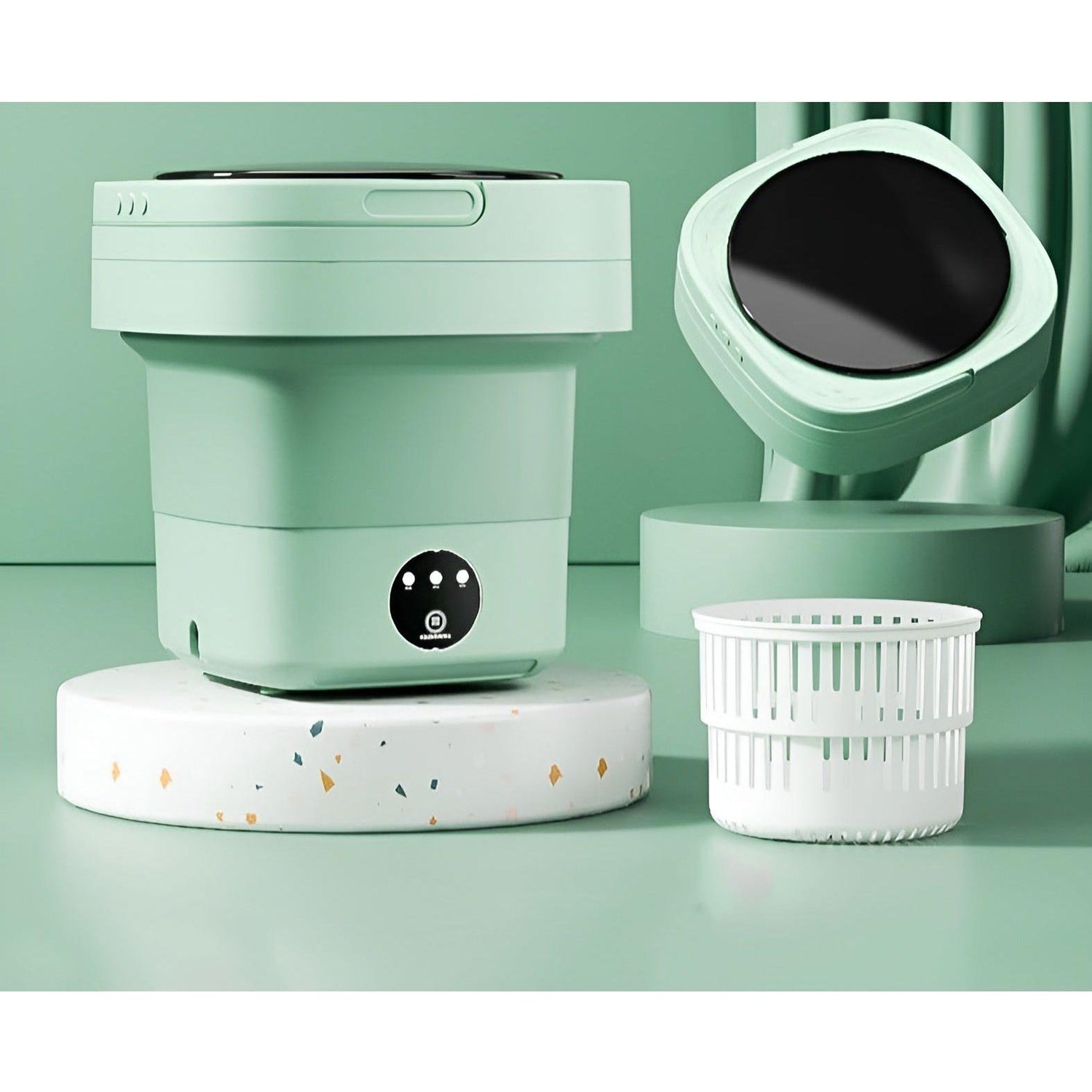 QuickSpin Tvättmaskin – Fällbar Mini Tvättmaskin med Torktumlare