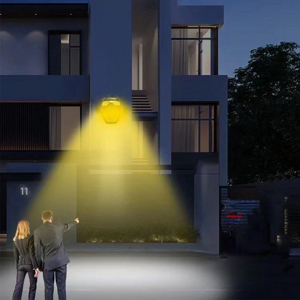 Carvallo Solarlampa Vägg utomhus med rörelsesensor | 5 ljuslägen | Intelligent ljusstyrning & Infraröd sensor | Vattentät