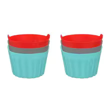 Carvallo AirBake Cups Silikon Bakformar för Varmluftfritös | 3/6/9 stycken | Återanvändbar & Non-stick | 6,5x5 cm