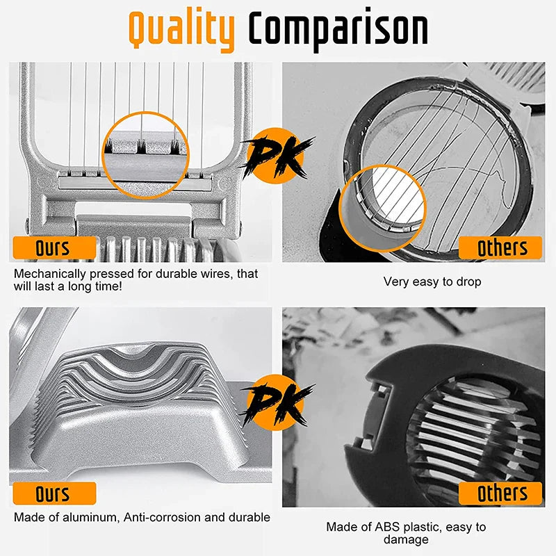 Carvallo SchnittMeister | Rostfritt stål-skärtrådar | För ägg, ost & svamp | Robust aluminiumhölje