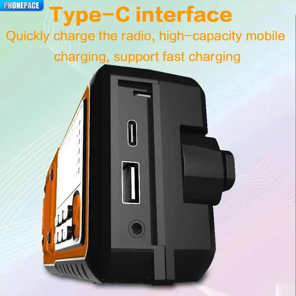 Carvallo ResQWave Solar 4000 | 4-i-1 strömförsörjning | 4000 mAh batteri, sol, handvev & USB-C | SOS-alarm, LED-ljus & powerbank