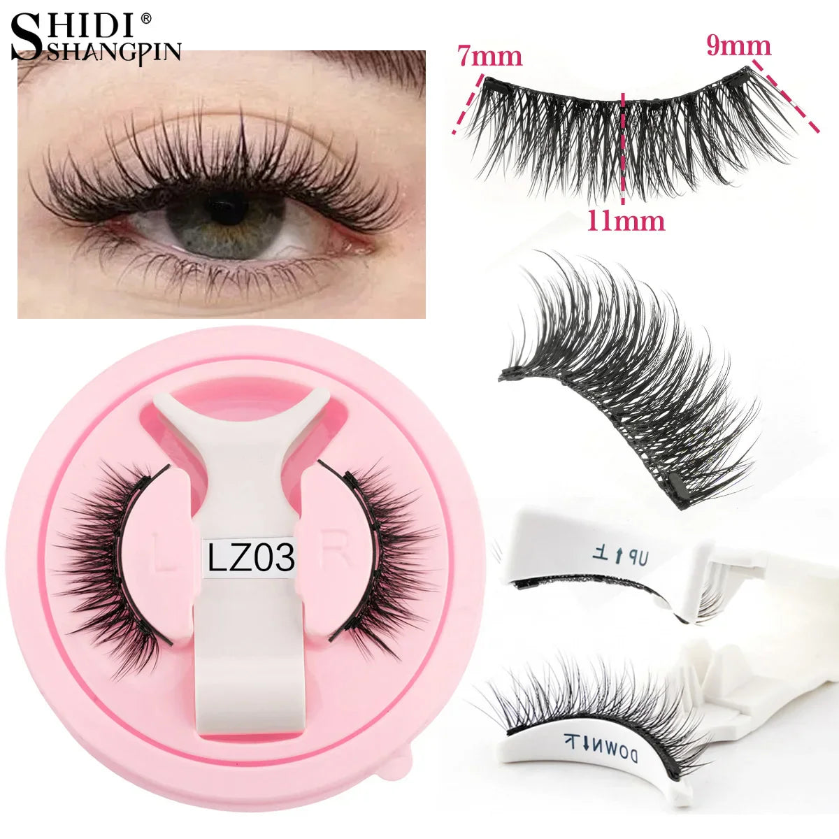 Carvallo Vipper MagneLure Set | 1 Par Återanvändbara Fake Lashes + Carvallo Pincett | Hantverk & Naturlig