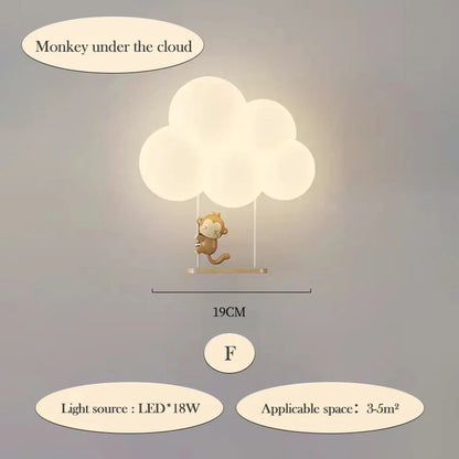 CloudLight - LED Vägglampa Barnrum Belysning
