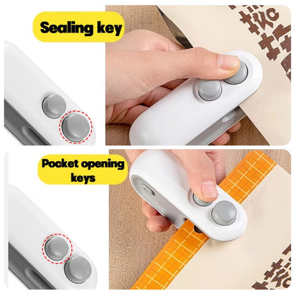 Carvallo Mini Handhållen foliesvetsare | Bärbar &amp; uppladdningsbar | 2-i-1 Förslutning &amp; Skärning | Med magnet &amp; USB-laddningskabel