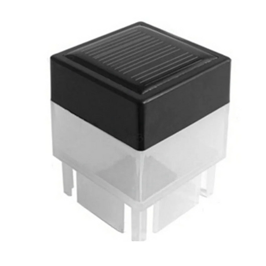 Carvallo YardGlow Solarlampa LED pelarlampa | Varmvitt ljus för trädgård & staket | Väderbeständig IP55 | 12 cm hög