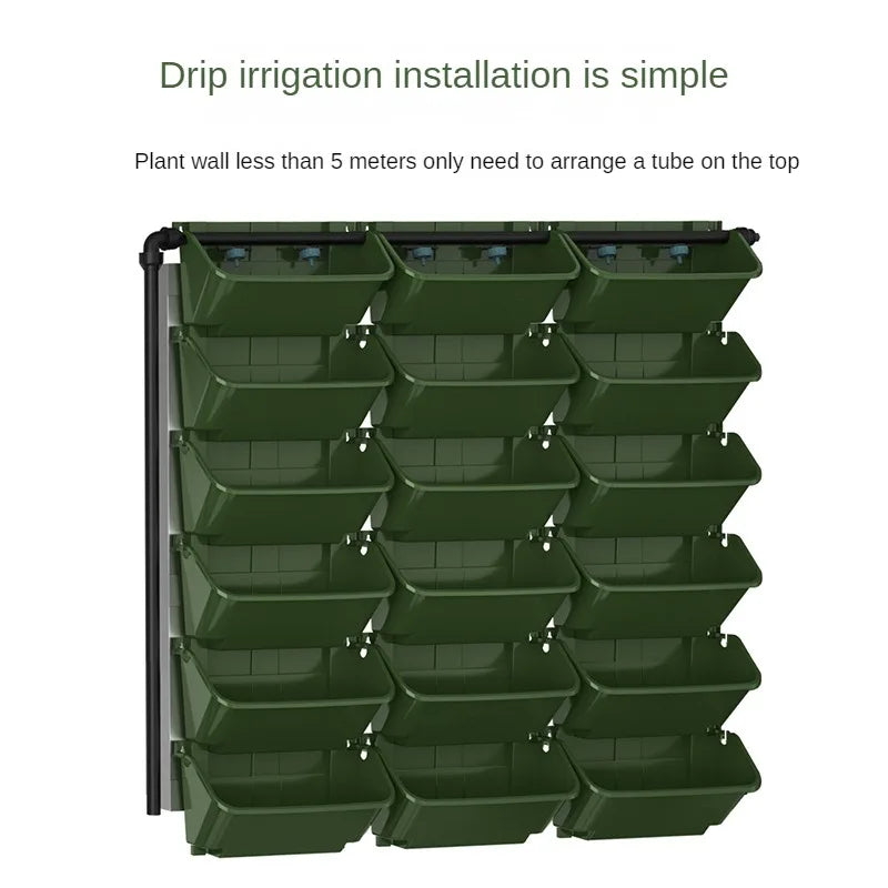 Carvallo Box | Hängande växtlådor för vertikala trädgårdar & blomväggar | Plastbehållare för balkong, staket & trädgård