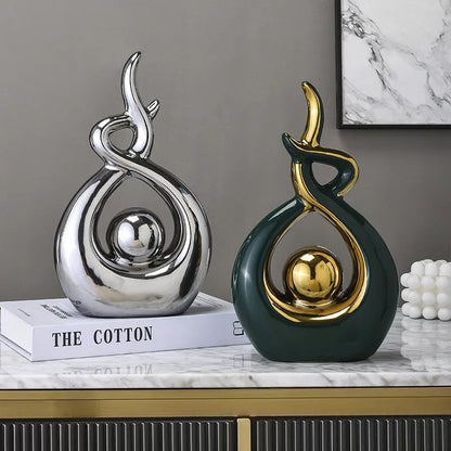 Modern keramikskulptur för stilfull heminredning och estetisk appell