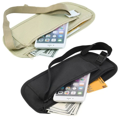 Carvallo midjeväska SafePouch | Osynlig bältesväska för pass och pengar | Platt &amp; Säker | 26×13 cm | För resor &amp; sport