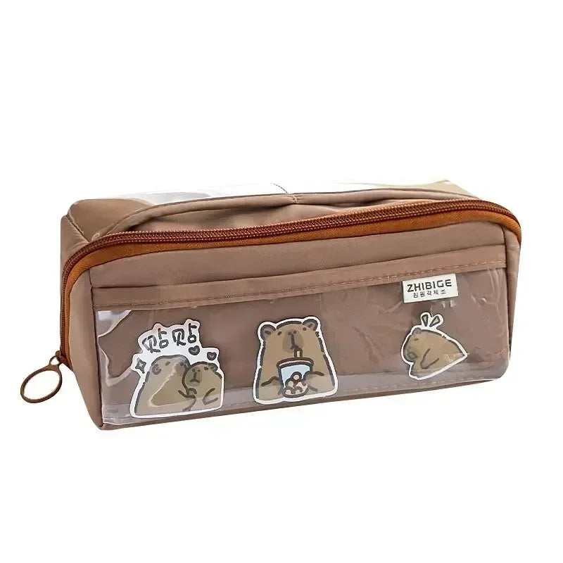 Carvallo KIDZORA CrystalBag | Transparent & Mångsidig | 10-fackdesign | Stor kapacitet för skola & fritid