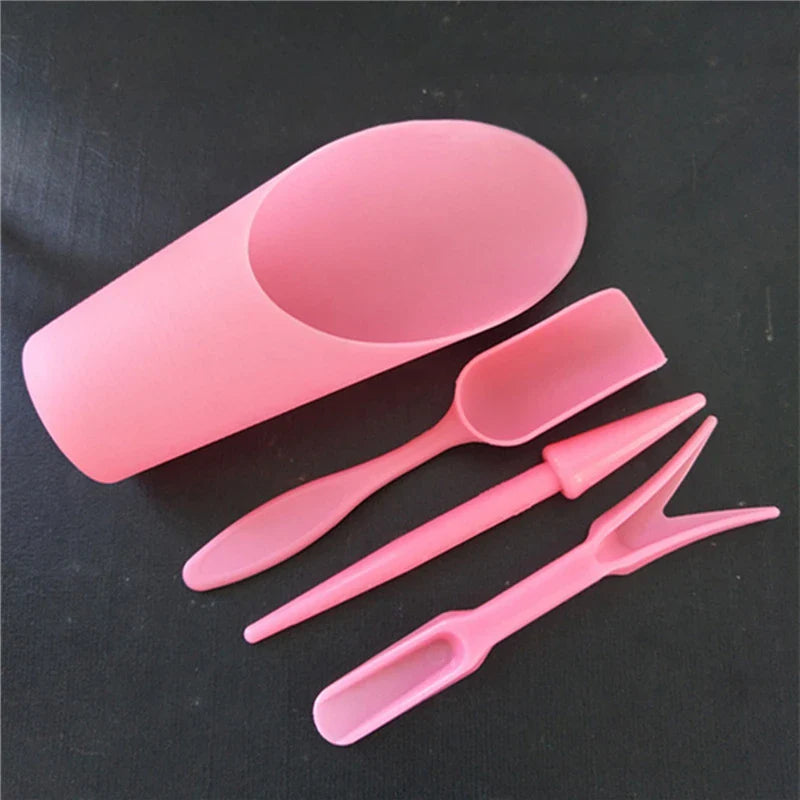 Carvallo Mini Trädgårdsverktyg Set | 4-delat set för balkong & inomhusväxter | För omplantering, sådd & plockning