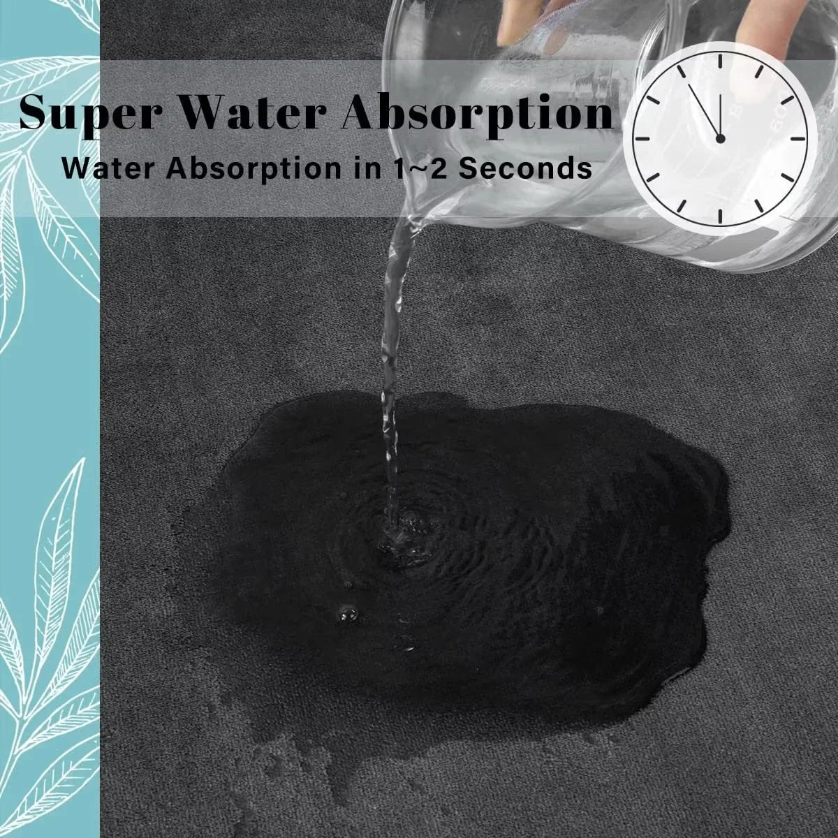 Carvallo SoftGrip Mat Rutschfeste Badematte aus Coral Fleece | Hochsaugfähig & weich | Für Bad & Eingang