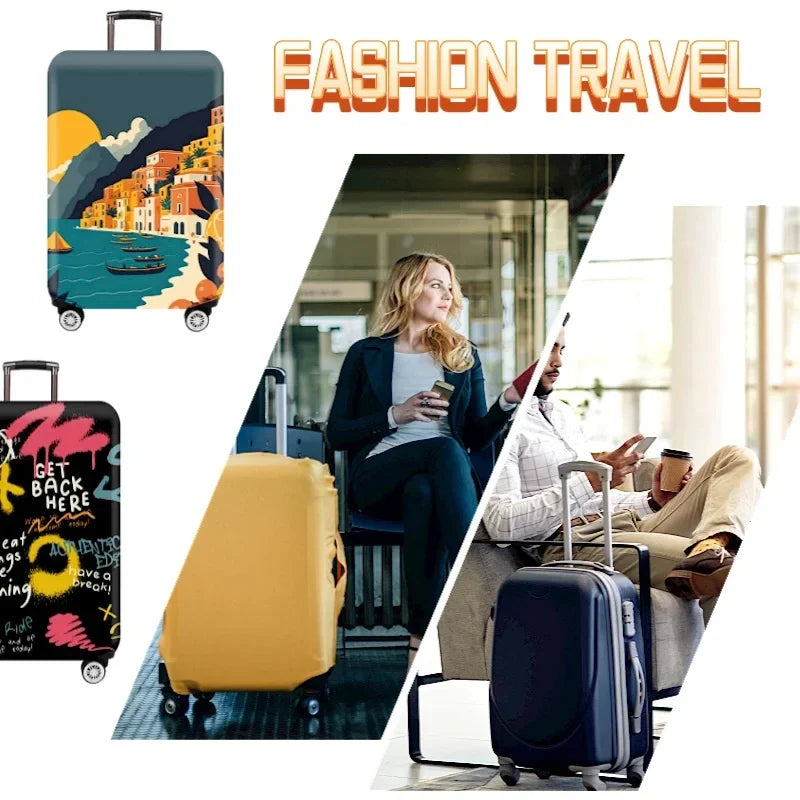 Carvallo TravelPaw FlexCover | Elastisk bagageskydd med djurmönster | För 18–32 tum resväskor | Rivfast & Tvättbar