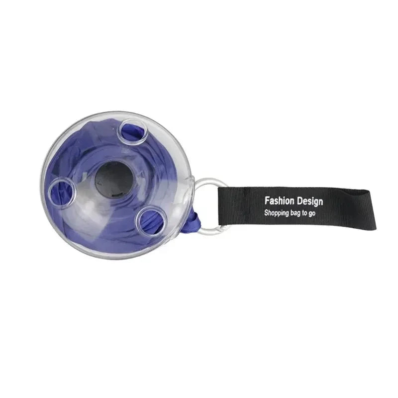 Carvallo Fällbar shoppingväska i rund kapsel | Miljövänlig & Återanvändbar | Ultrakompakt & Bärbar | För supermarknad & utomhus