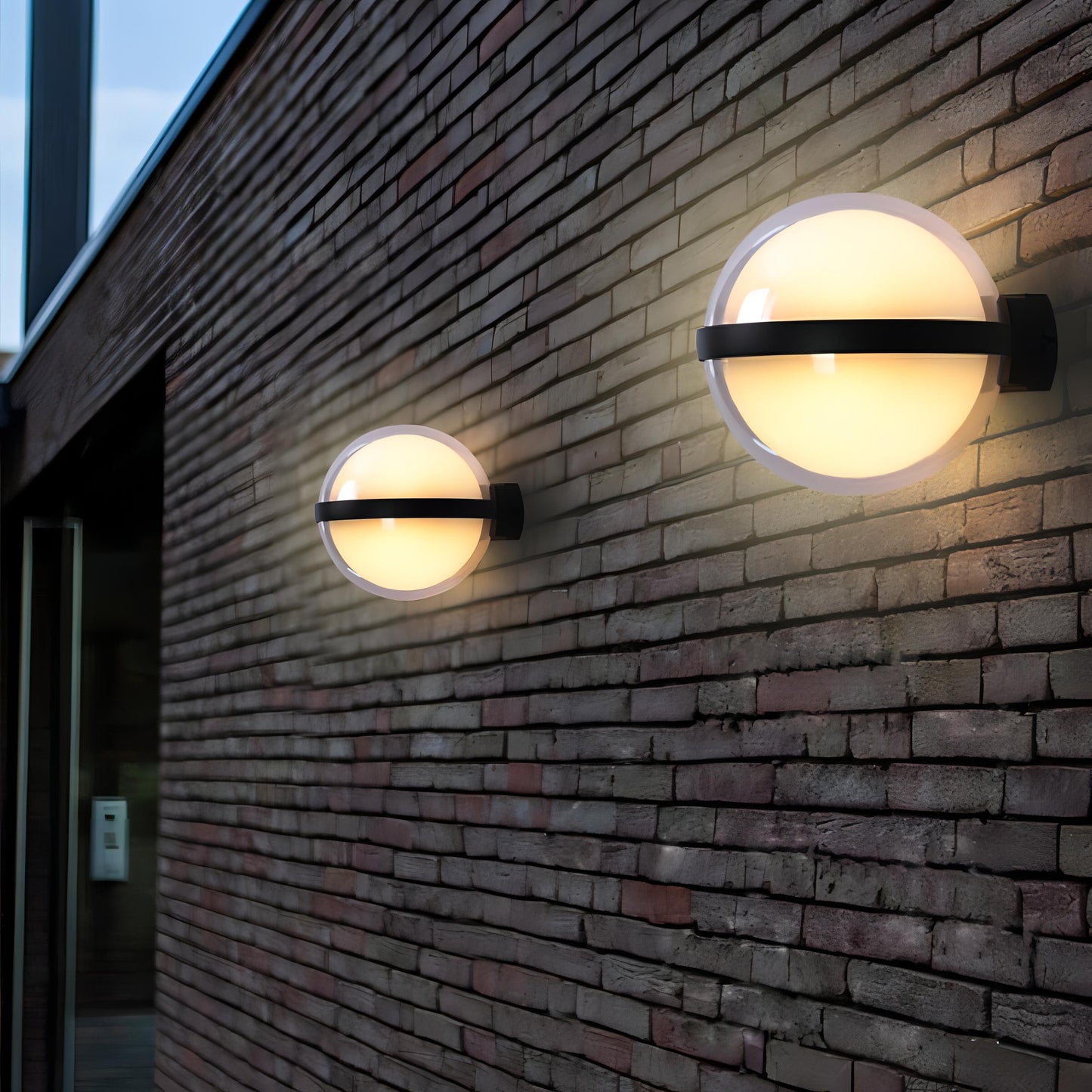 Caspian - Modern 10W Rund LED Utomhus Vägglampa IP65