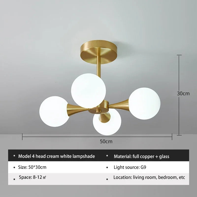 Lunavoire Sphere | LED-taklampa med glaskula för vardagsrum och sovrum