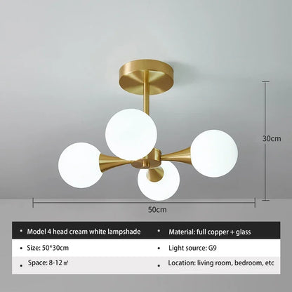Lunavoire Sphere | LED-taklampa med glaskula för vardagsrum och sovrum