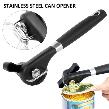 Carvallo Multifunktionell Burköppnare Rostfritt stål | Sidklippare med slät kant | Säker &amp; ergonomisk | 22 × 6 cm