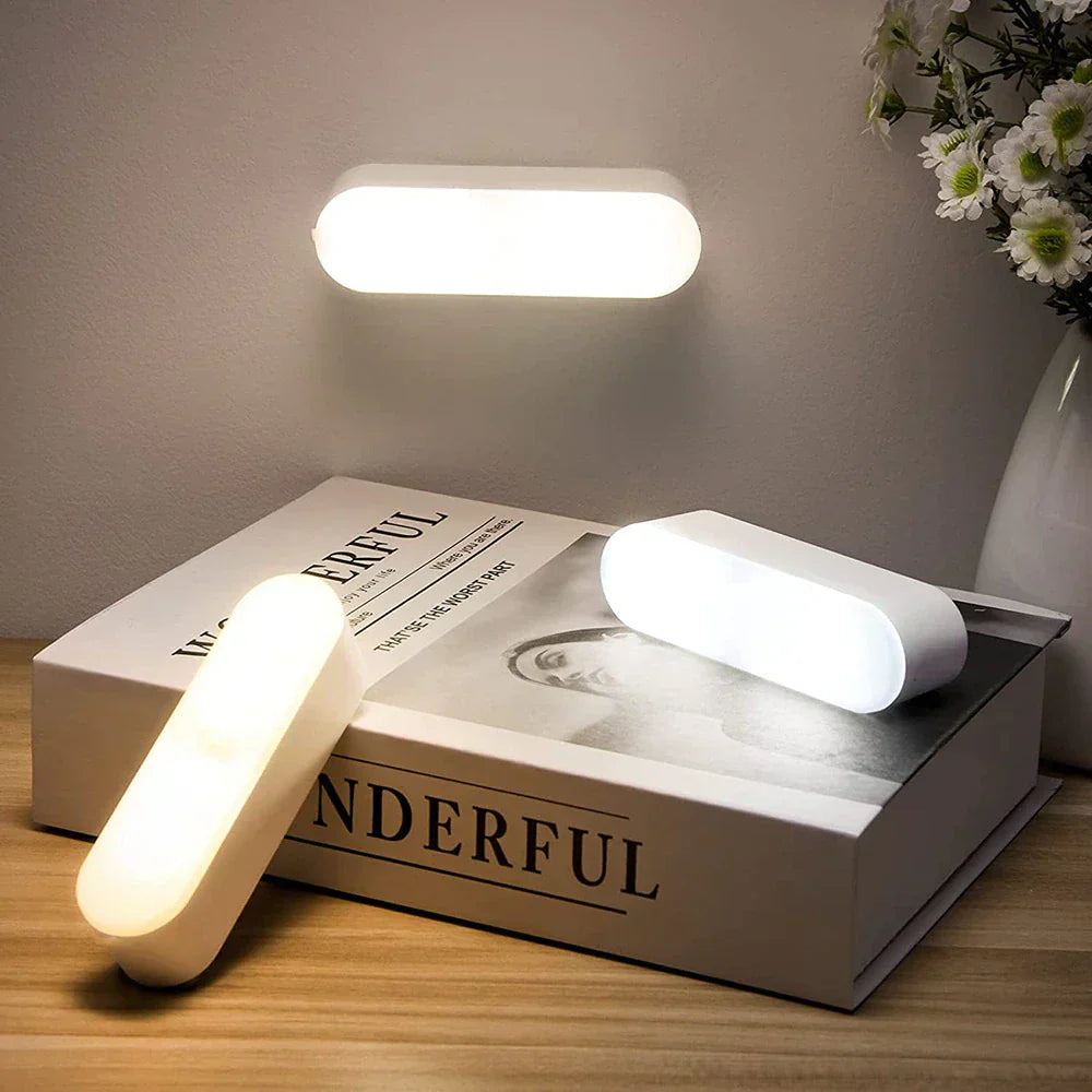 Trådlös LED Vägglampa med USB-laddningsfunktion och Rörelsesensor