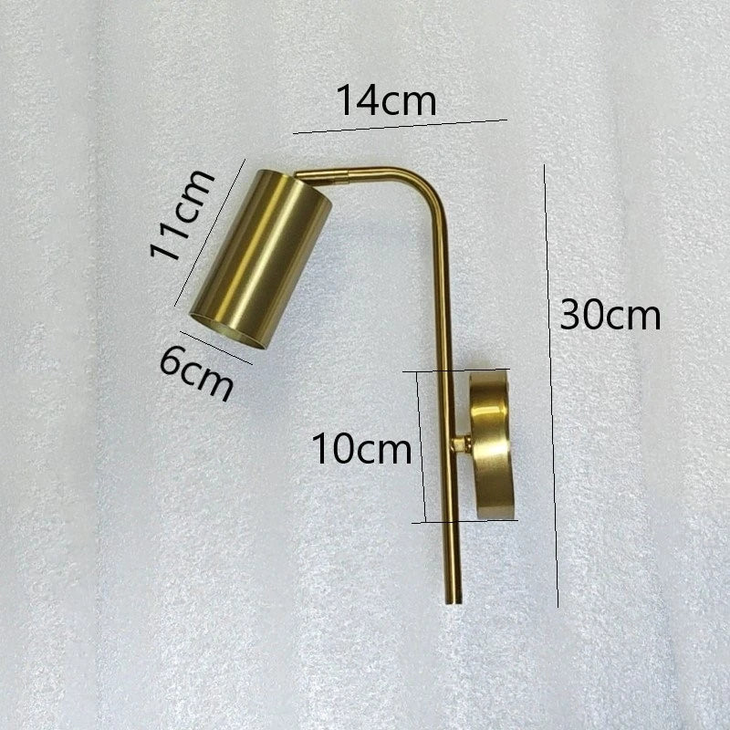 NordicLuxe - Guld Vägglampor Modern Sovrum Lampa för Läsning