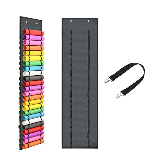 Carvallo Keeper Vinyl-rullehållare med 48 fack | Hängande organizer för pysselrum & verkstad | Platsbesparande förvaring | 33 × 113 cm