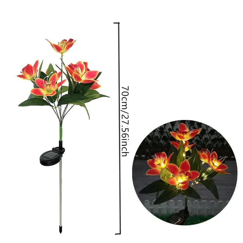 Carvallo OrchidLight Soliga orkidéer trädgårdslampa | LED-landskapsljus | Vattentät & Dekorativ | För trädgård, väg & balkong