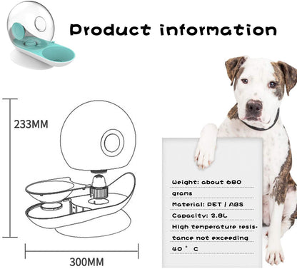 Pet Automatisk Vattenfontän – 2,8L Stor Kapacitet Katt &amp; Hund Drickdispenser